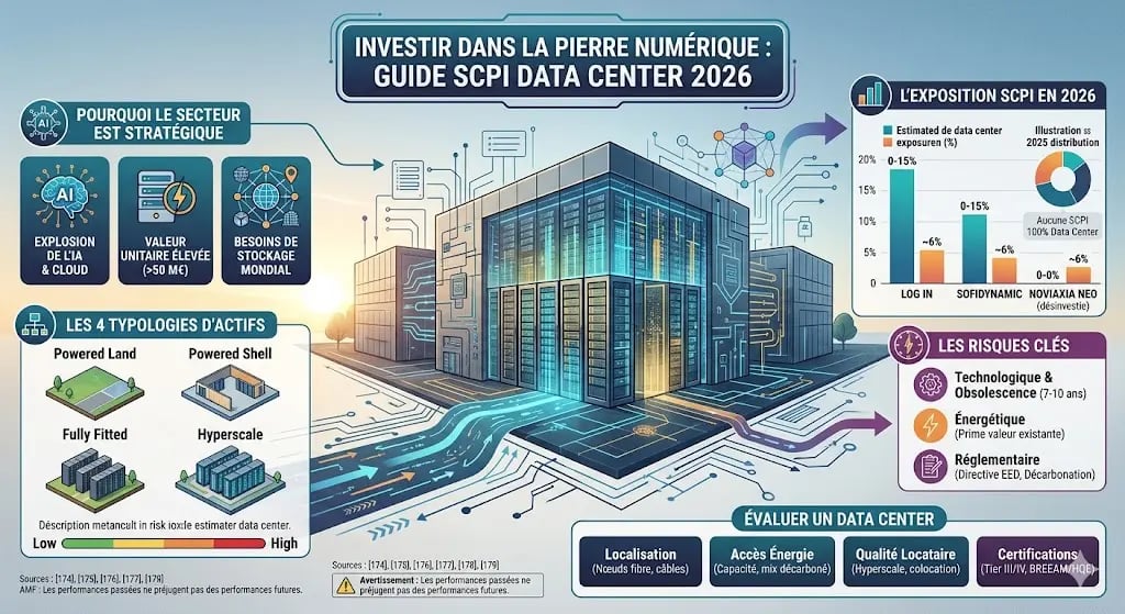epargnews SCPI Data Center : le guide pour investir dans la pierre numérique en 2026